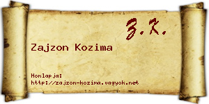 Zajzon Kozima névjegykártya